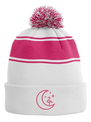 Stripe Pom Pom Beanie preview, front