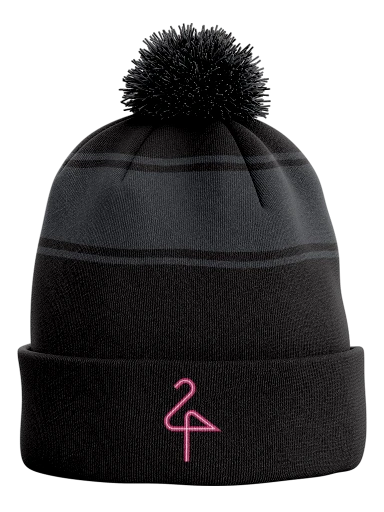 Stripe Pom-Pom Beanie preview, front