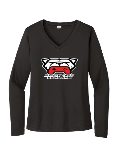 Sport-Tek Women's Long Sleeve PosiCharge Competitor V-Neck Tee preview, front