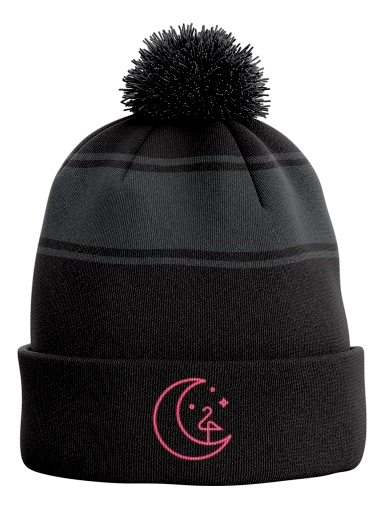 Stripe Pom Pom Beanie preview, front