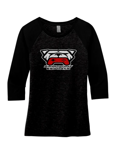 District Women's Perfect Tri 3/4-Sleeve Raglan preview, front