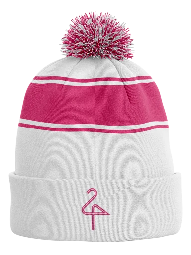 Stripe Pom-Pom Beanie preview, front